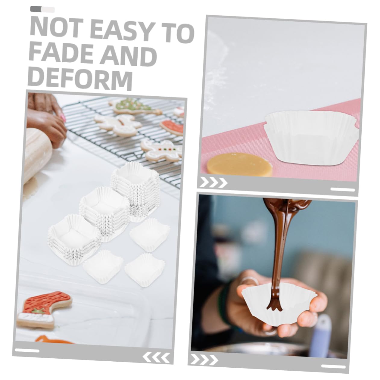 IMIKEYA 2000pezzi Pirottini di Carta per Muffin e Cupcake Quadrati Piccoli per Dolci Feste e Occasioni Speciali Facili da Usare e Smaltire