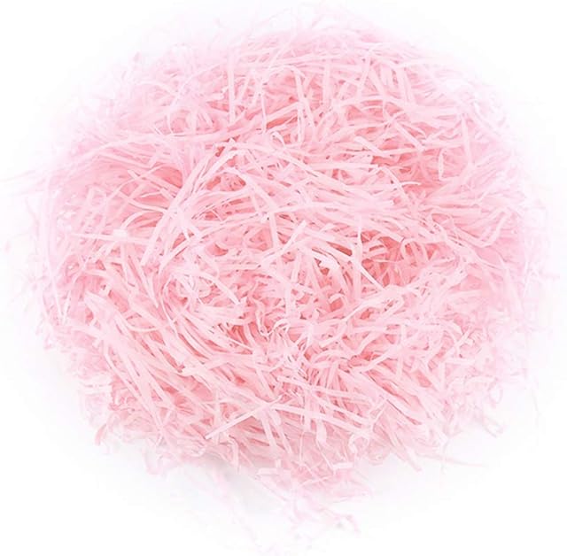 Easter Shredded Tissue Paper Gift Fill, 200 Grams Hamper Shred Packaging Kraft Paper Gift Hamper Fill Packaging Party Supplies Egg Decoration Pink