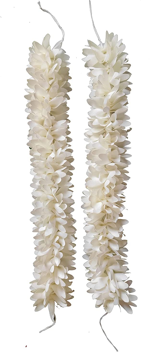 Sai Rainbow Off- White Single Color Jasmine Flower Fabric Gajra 10inch for Gorgeous and Stunning Hairstyles Pack Of2 (B0BQCKGNB6) Amazon Price History, Amazon Price Tracker