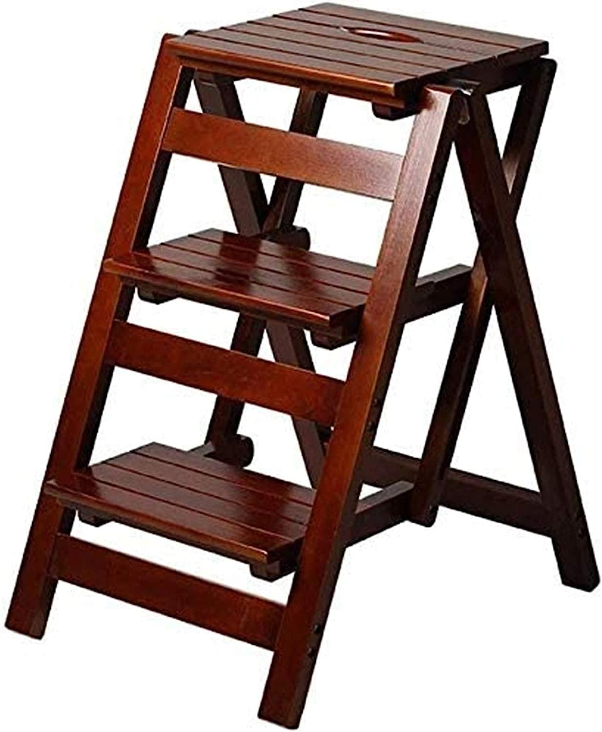 Tabouret en bois massif OKUOKA pour remplacer les escabeaux métalliques encombrants