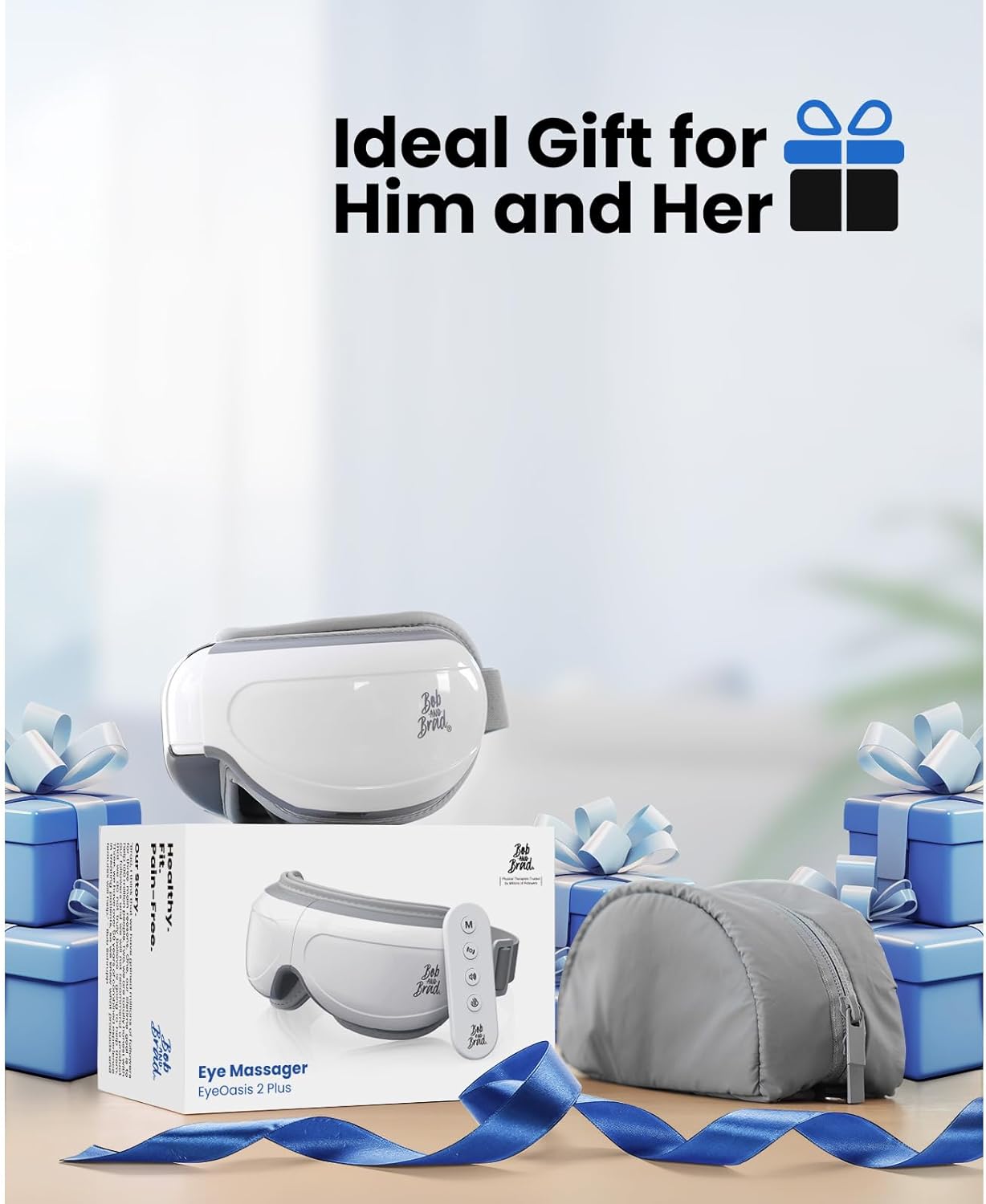BOB AND BRAD Heated Eye Massager and Eye Massager with Heat and Cooling