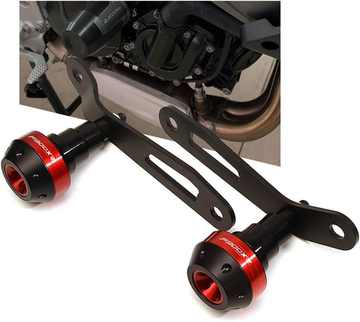 Falling Protection Frame Slider Fairing Guard Crash Pad Protector Compatible with F900R F900XR F900 R 2020-2022 Motorcycle Accessories(Color:F900R Red)