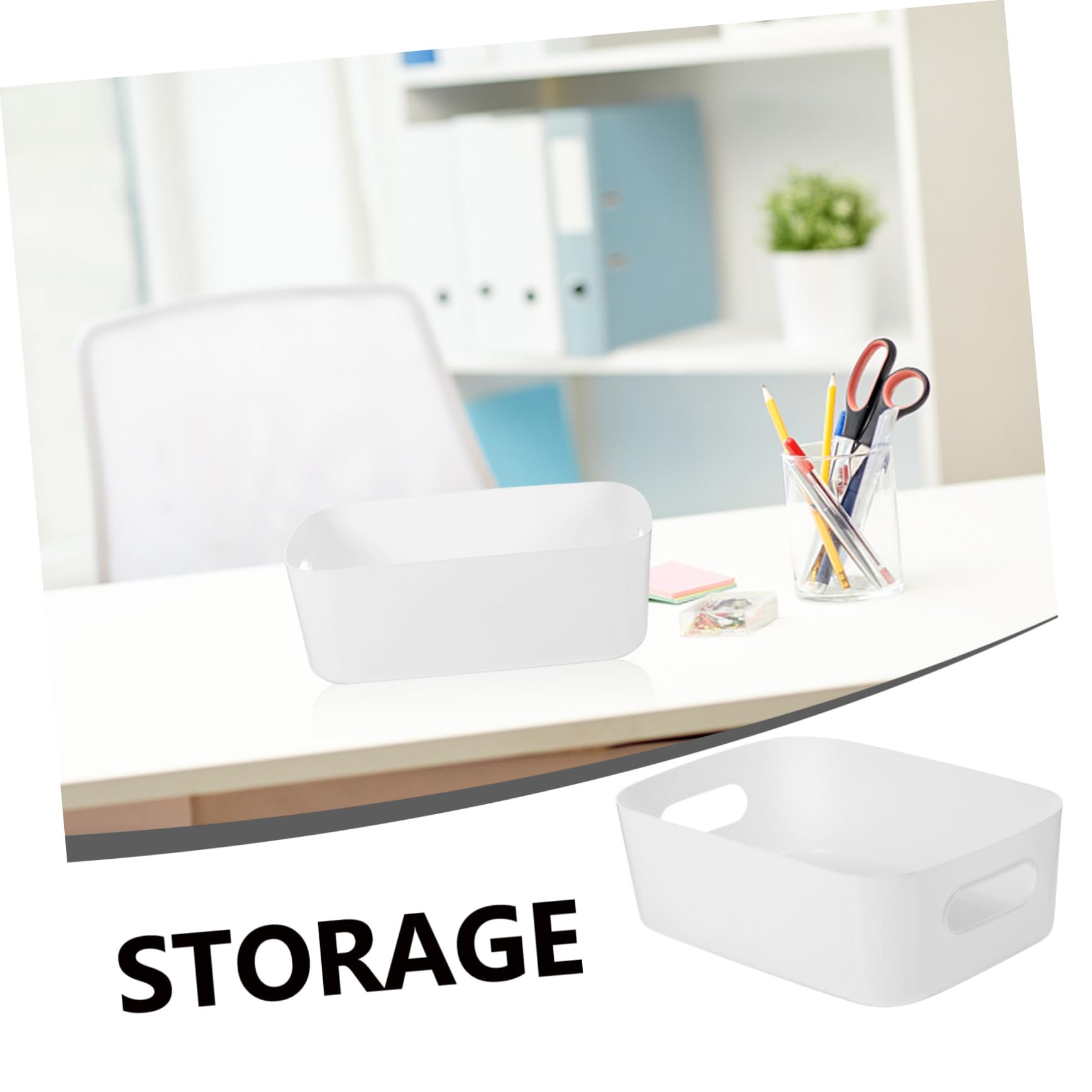 Scatola di Stoccaggio in Plastica 6 Pezzi Abs Bianco