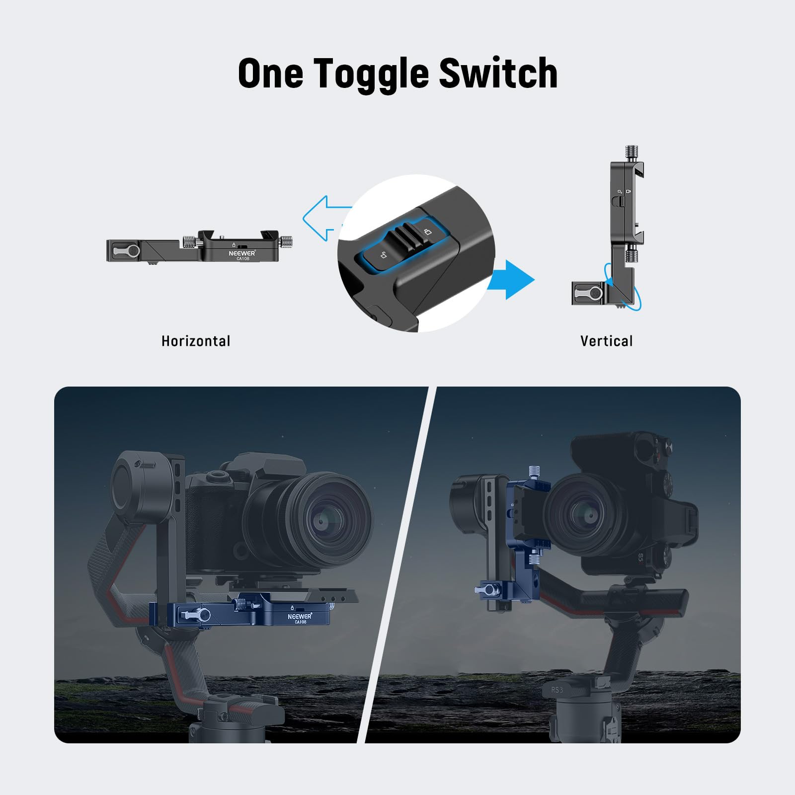 NEEWER RS4 RS3 Support Vertical Camera Compatible with dji Ronin RS 4 3 2 Pro Gimbal Stabilizer - Image 3