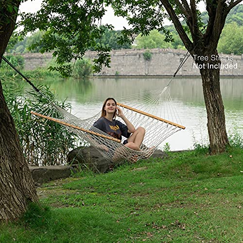 Gafete-Rope-Hammocks-for-Outside-Large-Double-with-Spreader-Bar-Traditional-Hand-Woven-Cotton-Hammock-with-Chains-Tree-Hooks-for-2-Person-Piato-Outdoor-450-LBS-Weight-Capacity-Natural 61PkTs9FbNL