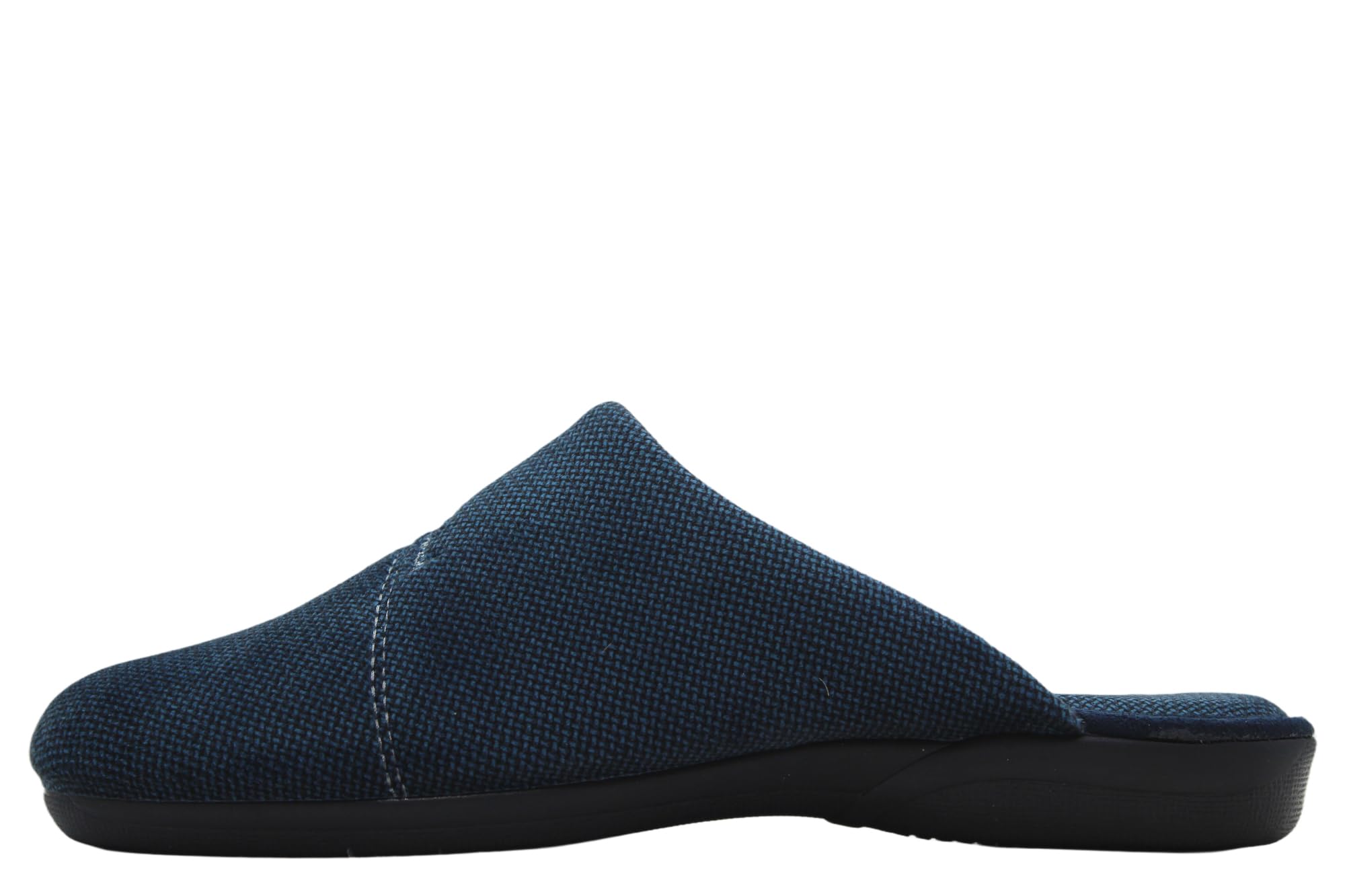 DeValverde - Zapatilla de casa, pantufla destalonada, chinela tejido textil, suela goma antideslizante, para: Hombre