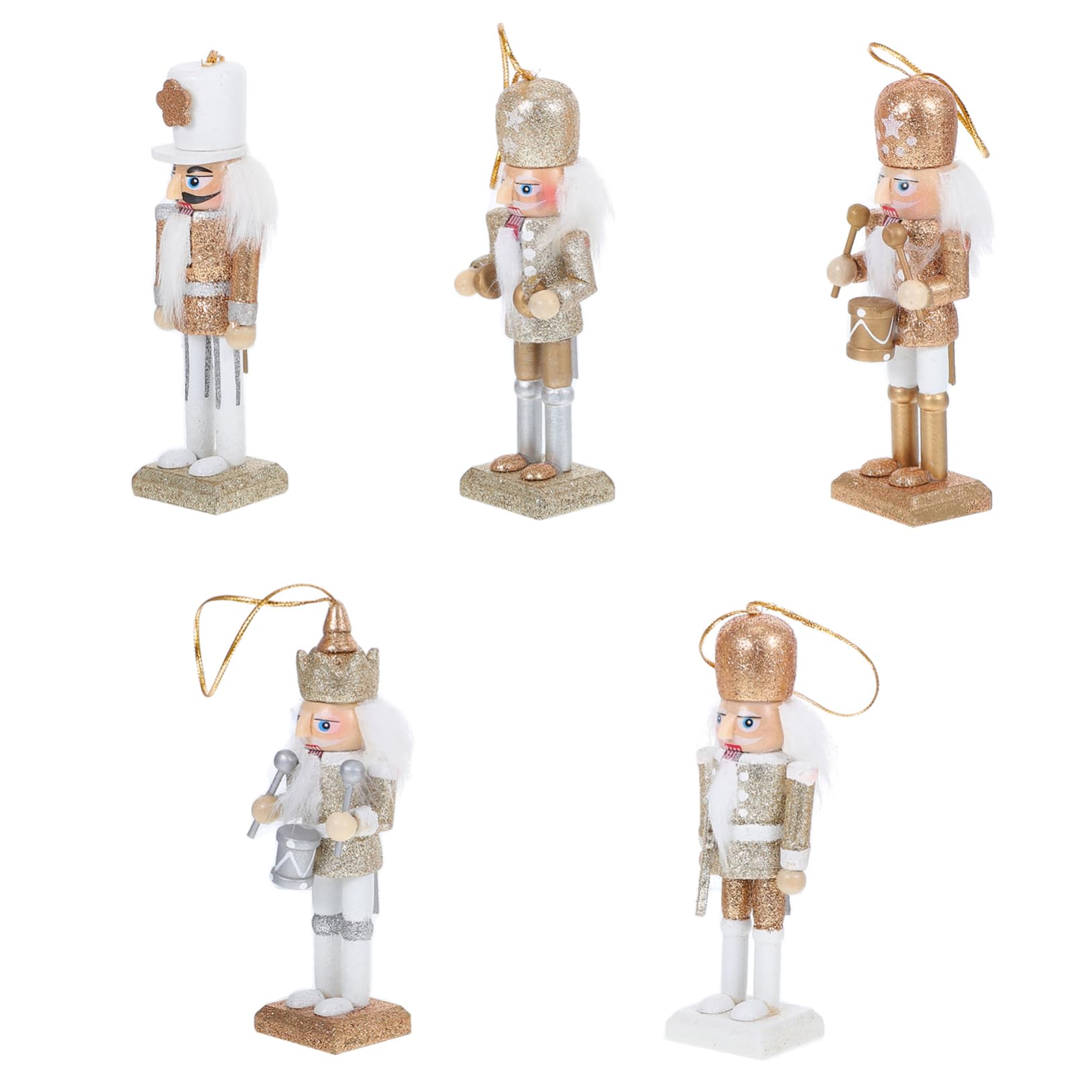 Figurine casse-noisette traditionnel de Noël ornement scintillant pour sapin festif