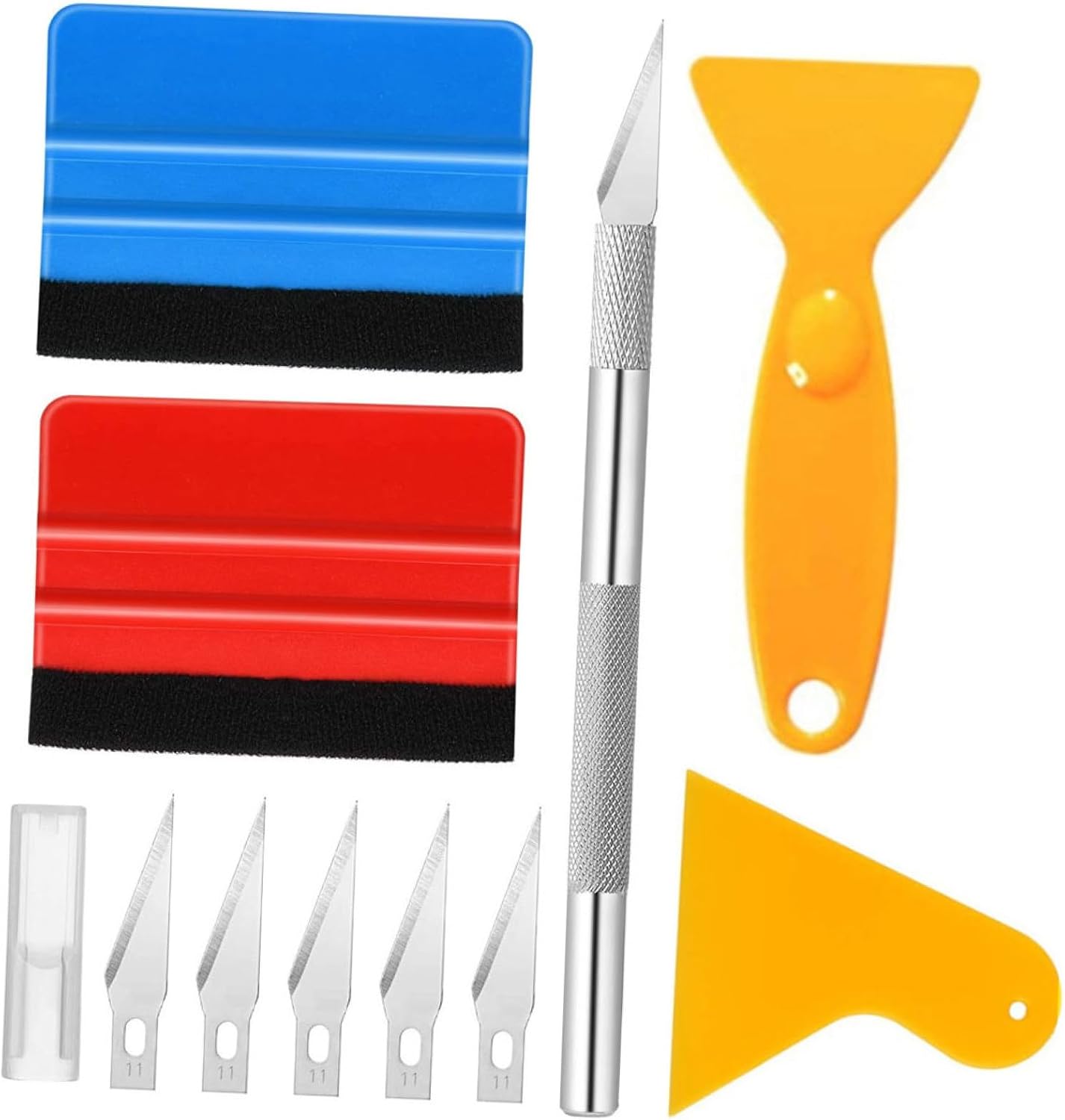 1set Window Tint Film Application Tool Kit Durable Vinyl Wrapping Tools for Window Tinting Practical Felt Squeegee Installation Accessories for Smooth Application