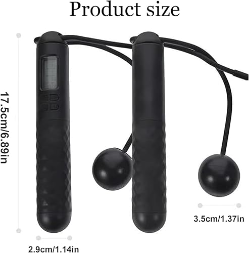 Miniatura 5 de Cuerda de saltar con contador, cuerda de saltar de bola de gravedad, cuerda de saltar de conteo, inalámbrica, cuerda de saltar digital inteligente,