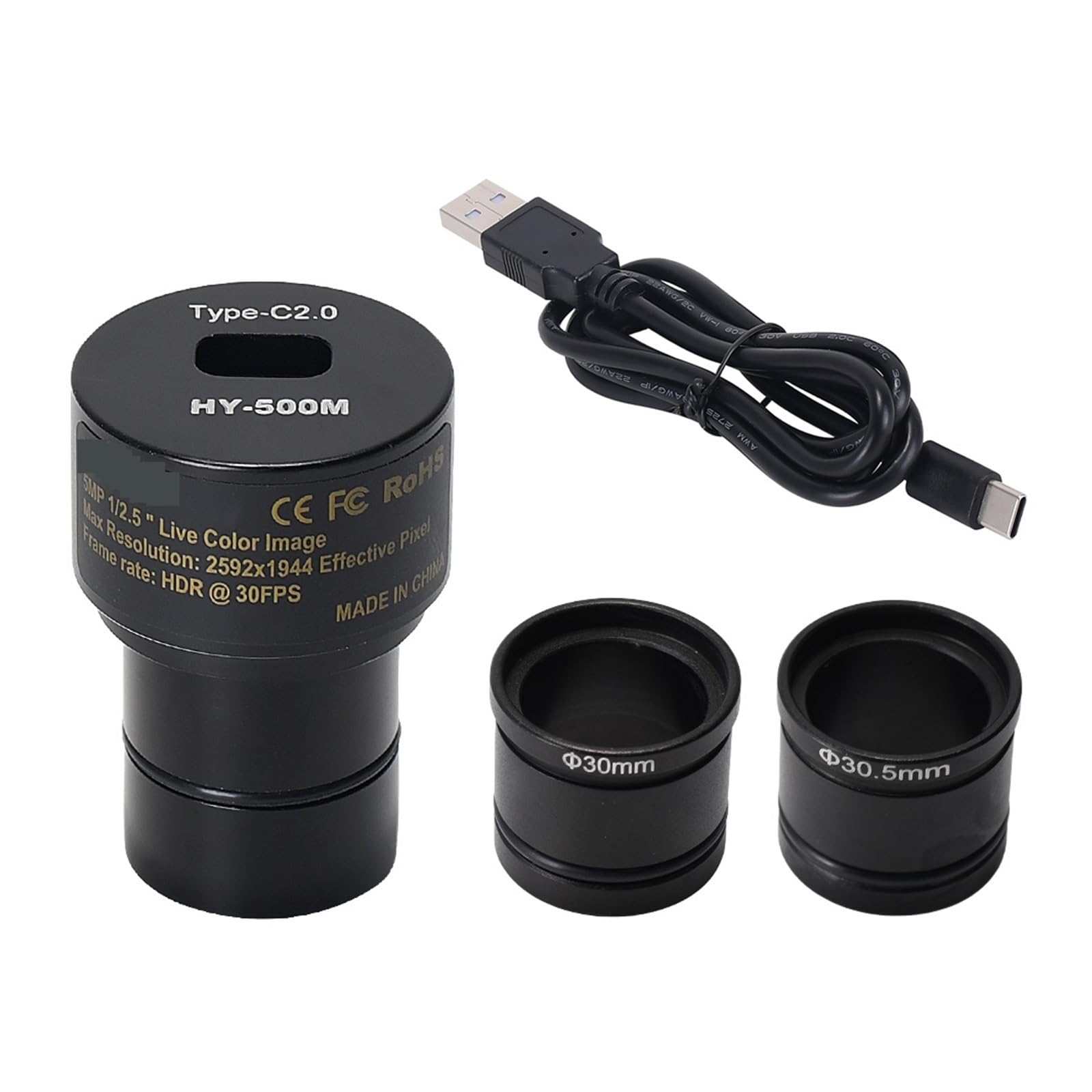 Cyfrowy elektroniczny okular 5 MP CMOS Kamera mikroskopowa USB2.0 Free Driver Camera TypeC Mikroskopowy Ocular
