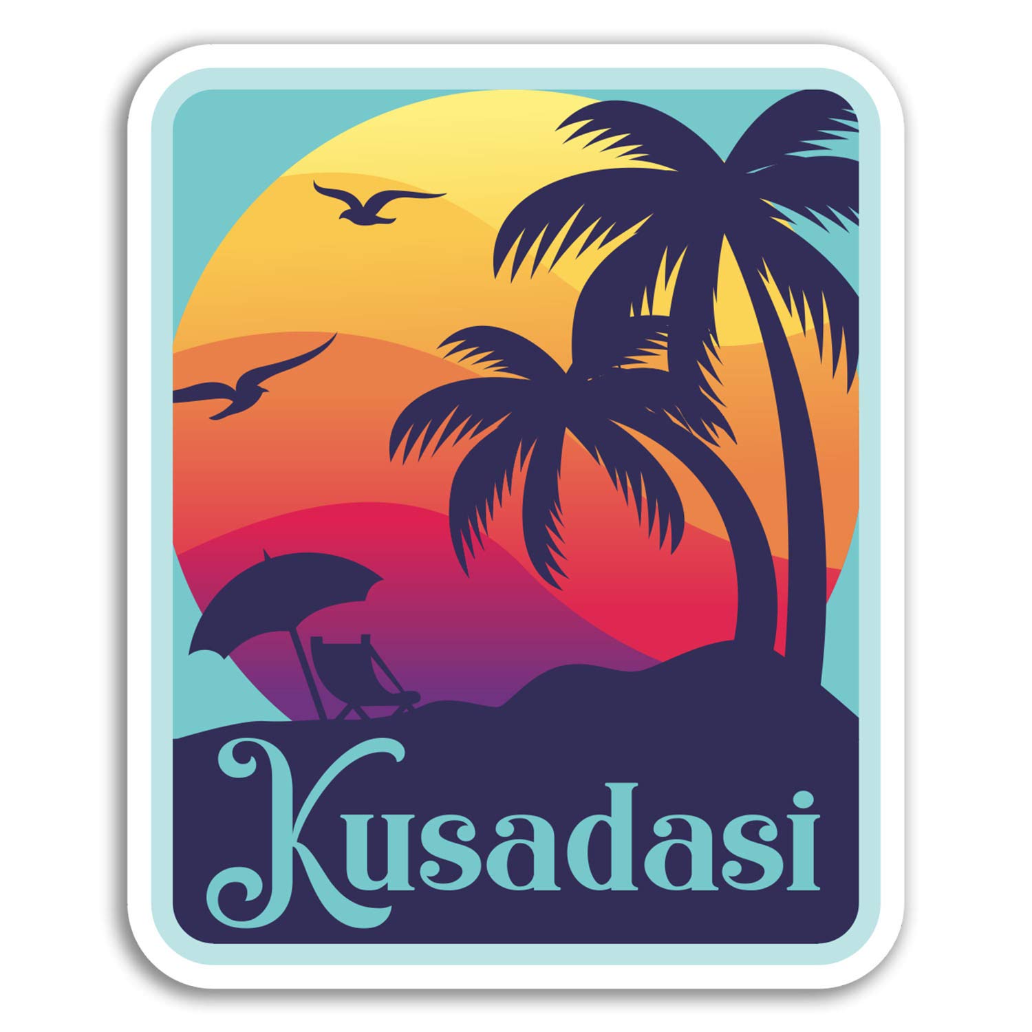 2 x 10cm Kusadasi Vinyl Stickers - Turkey Travel Sticker Laptop Luggage #18357 (10cm Tall)