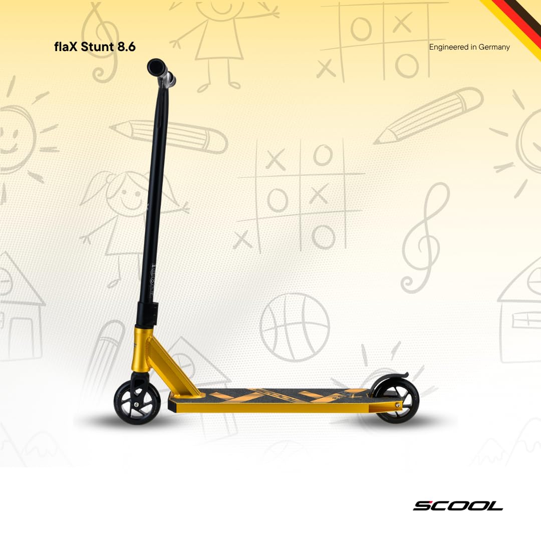S’COOL Flax Stuntscooter – Freestyle Scooter für Kinder & Jugendliche – Stunt Roller ab 6 Jahren – Kinderroller & City Scooter