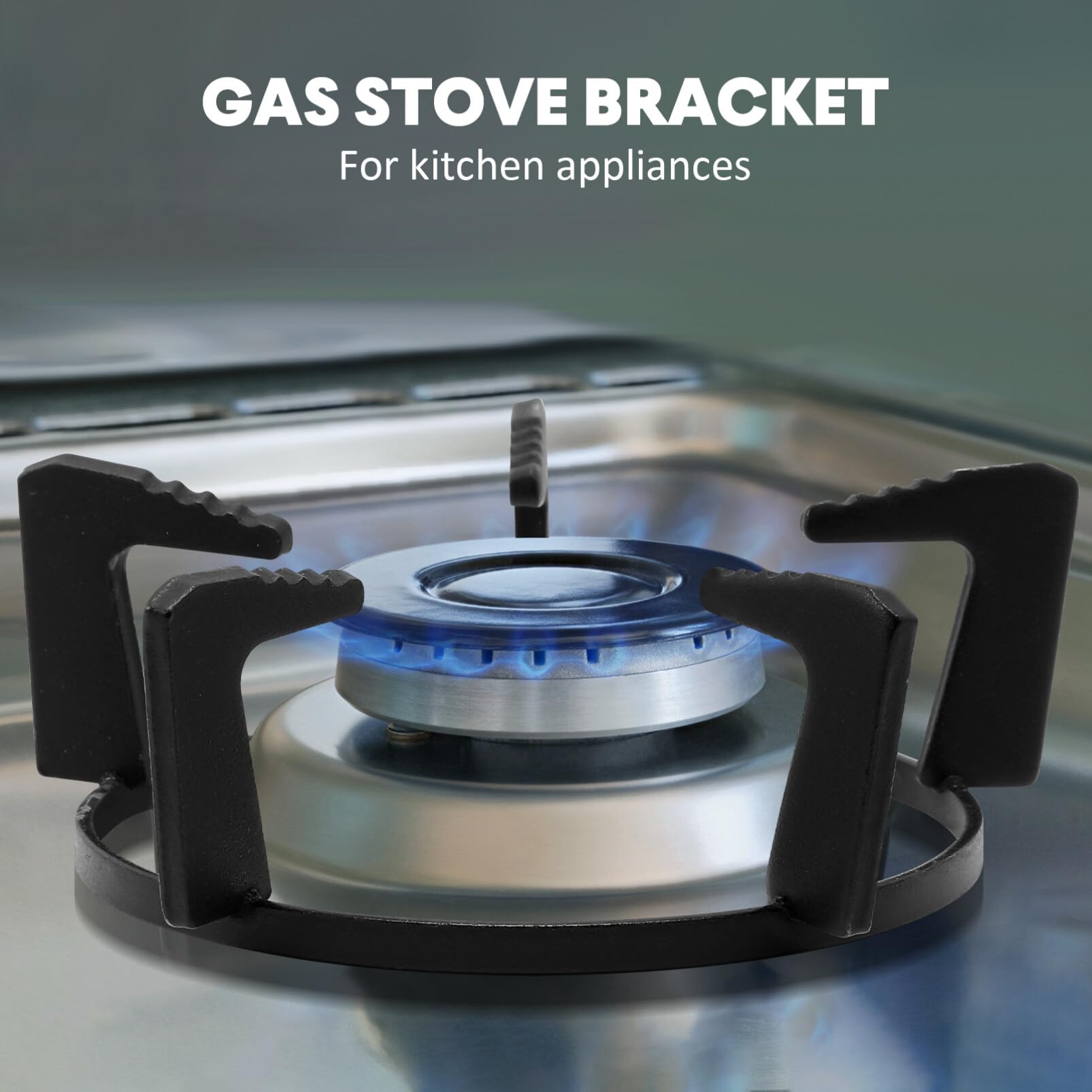 SOLUSTRE Cast Iron Gas Stove Rack Cast Iron Wok Support Ring Five-Foot Cast Iron Furnace Rack Bracket Stand for Home Restaurant Kitchen