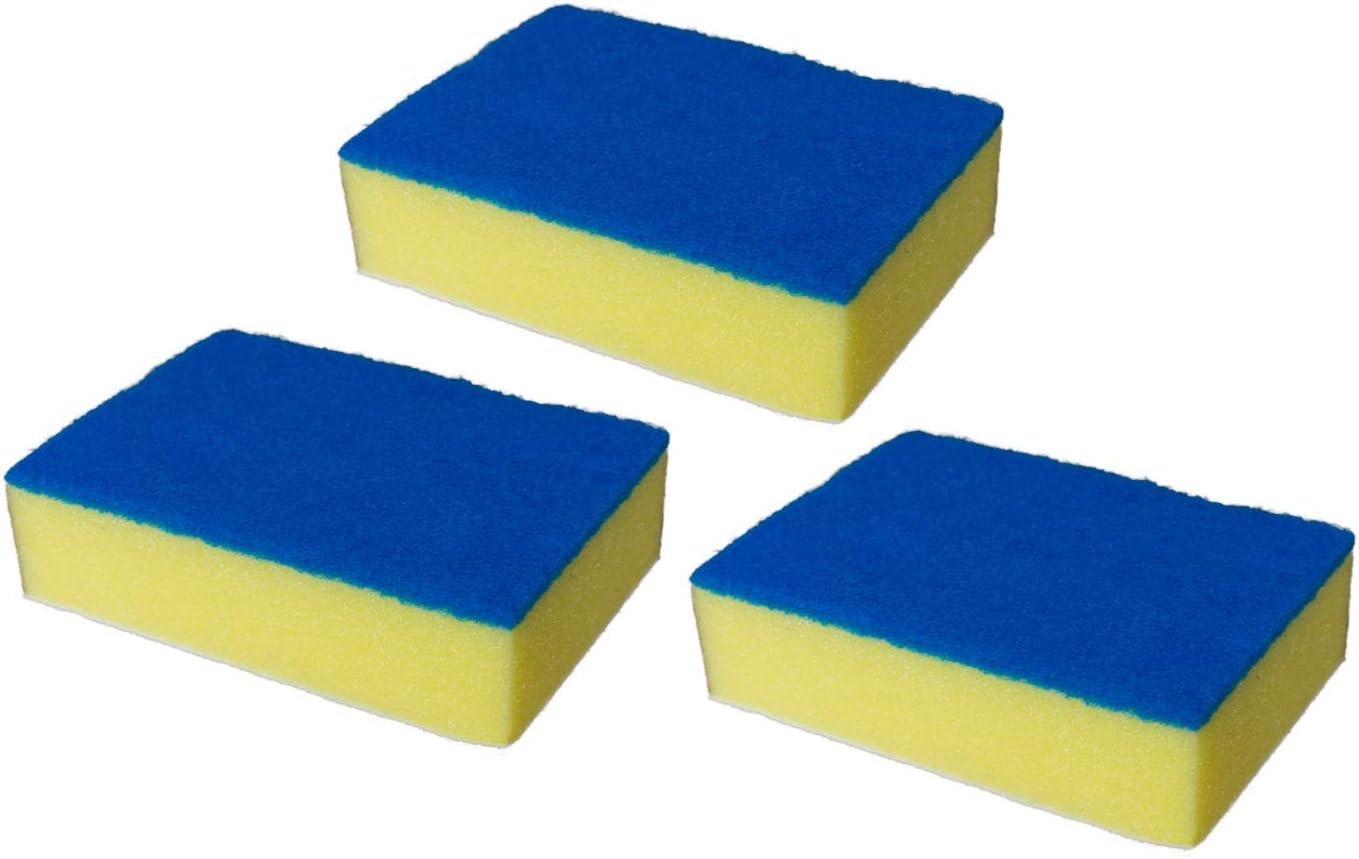 KCT Pack of 3 - Replacement Scourer Scrub Head Accessories Pack Pad Telescopic Handheld Cleaner Bath Brush