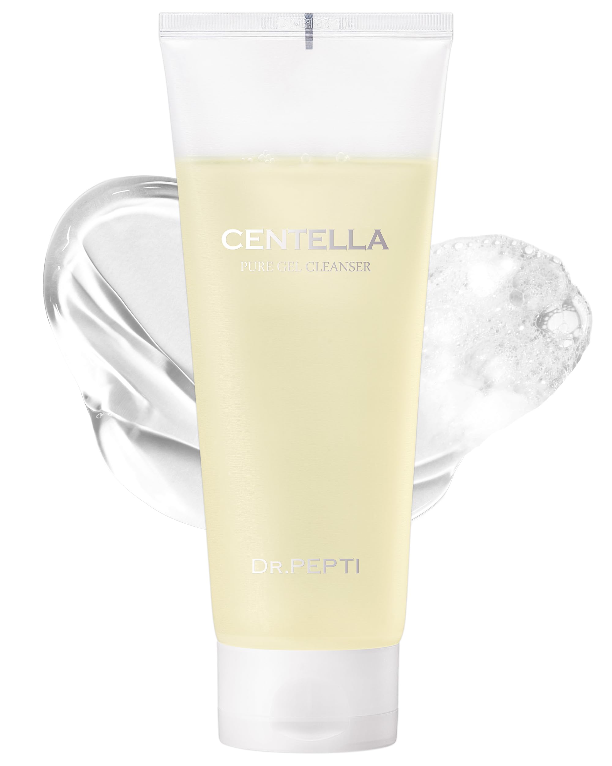 dr.pepti Centella Pure Gel Cleanser, Low pH 5.5 Korean Face Wash, 6.76 oz