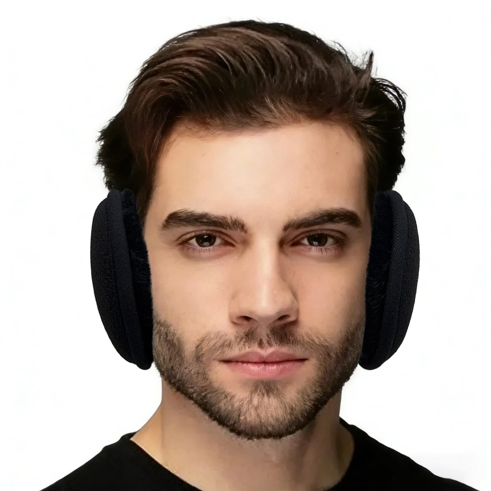 Winter Men Ear muffs Adjustable Unisex Earmuffs Big Size Warm Foldable Thick Fleece Women Ear Warmers for Cold Outdoor