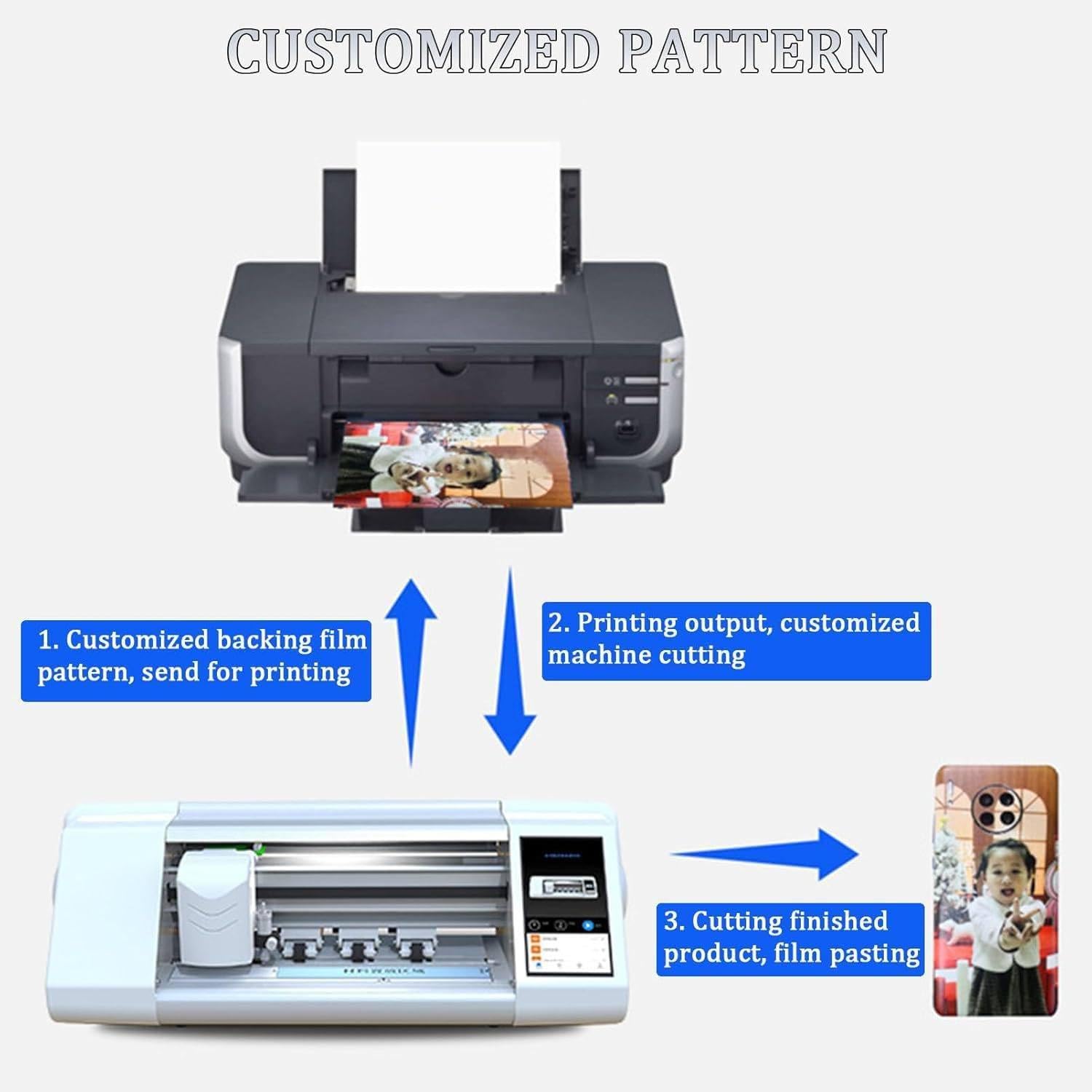 Macchina da Taglio per pellicole idrogel Touch Screen da 5,5", taglierina Automatica per pellicole idrogel, Adatta per Tablet, Smartphone, Orologi e Tablet Edge.