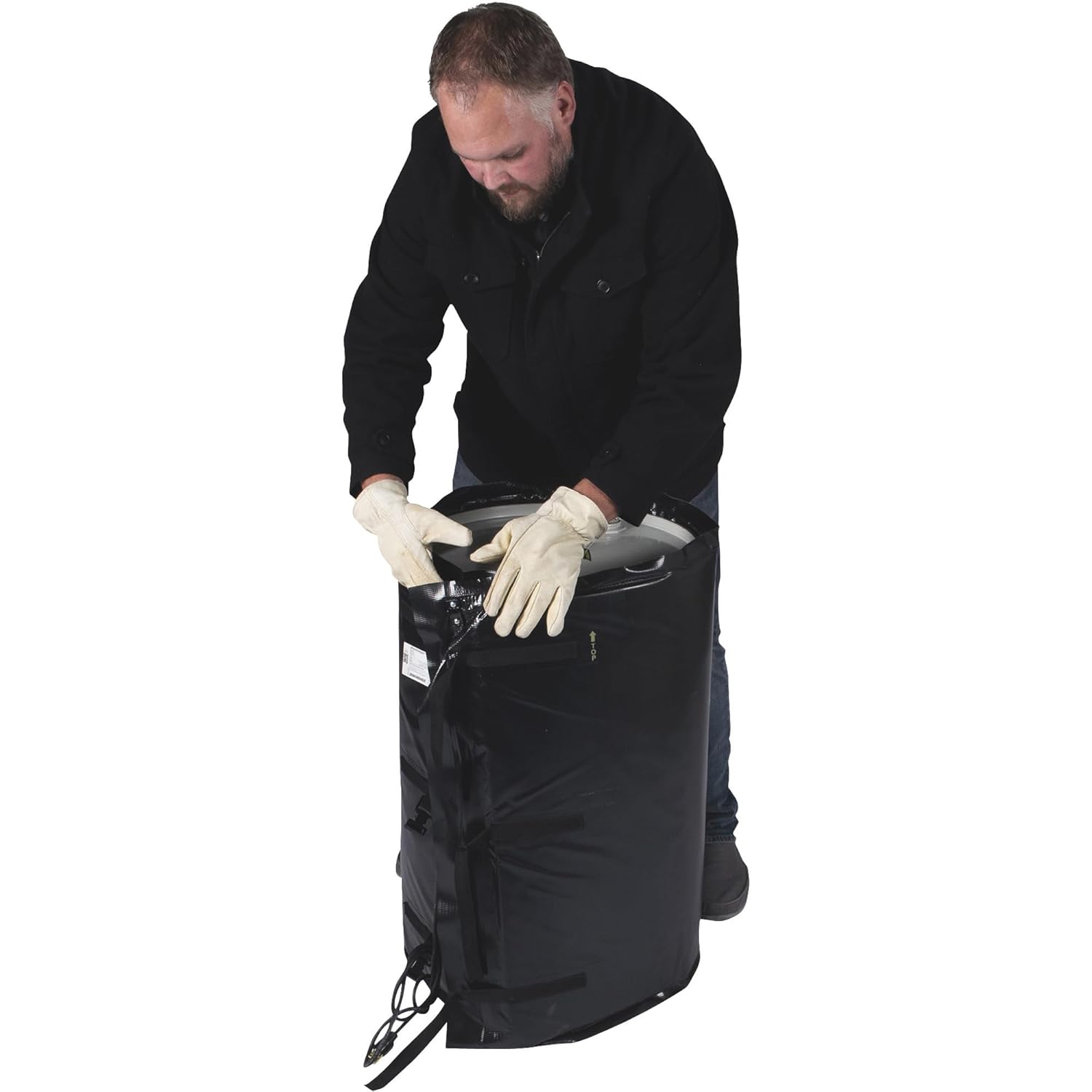 Powerblanket BH15-RR 15-Gallon Insulated Full Coverage Drum Heating Blanket w/ Thermostat 100 °F — Pail & Barrel Heater for Steel & Poly Drums