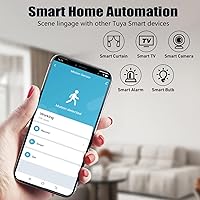 Vista 4 de Sensor de movimiento PIR inteligente: detector de movimiento WiFi con alertas de notificación de aplicaciones, sensor de contacto inalámbrico