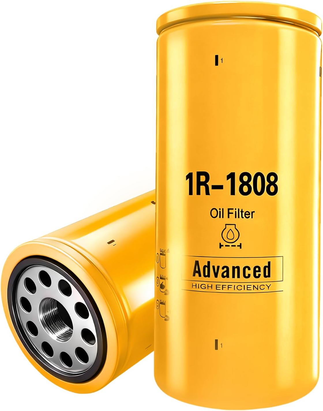 1R1808 Oil Filter Compatible with Caterpillar 3406B 3408 3412C 3412 3306B Excavator Replace 1R-1808 249-2347 275-2604 1W-2660 LF691A
