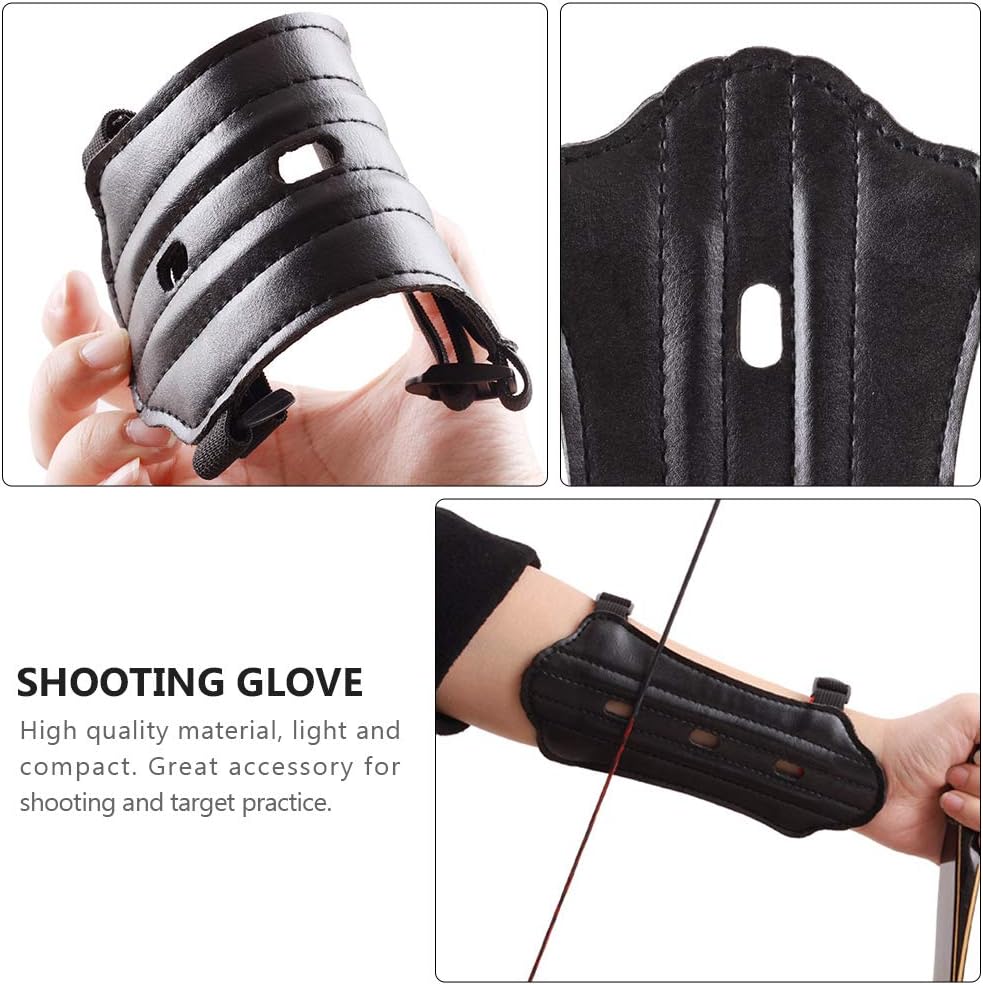 Abaodam 1 Pair of Archery Arm Guard Children Leather Forearm Protector