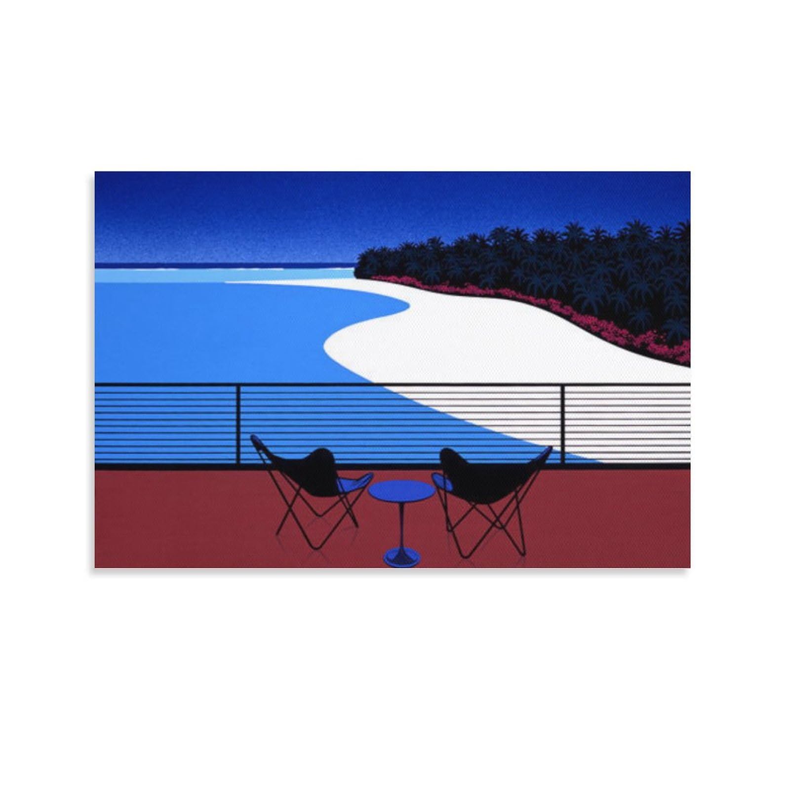 永井博　激レア！1980年代 企業販促物 ビニールポスター/レジャーシート 永井博 激レア！1980年代 企業販促物 ビニールポスター/レジャー