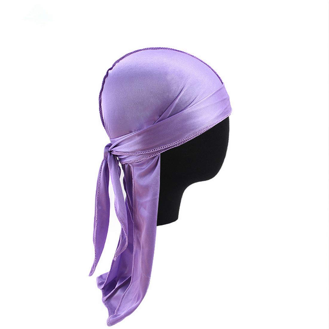 Qianmome Women Men Silky Durags Hip Hop Cap Hair Head Wrap Doo Rag