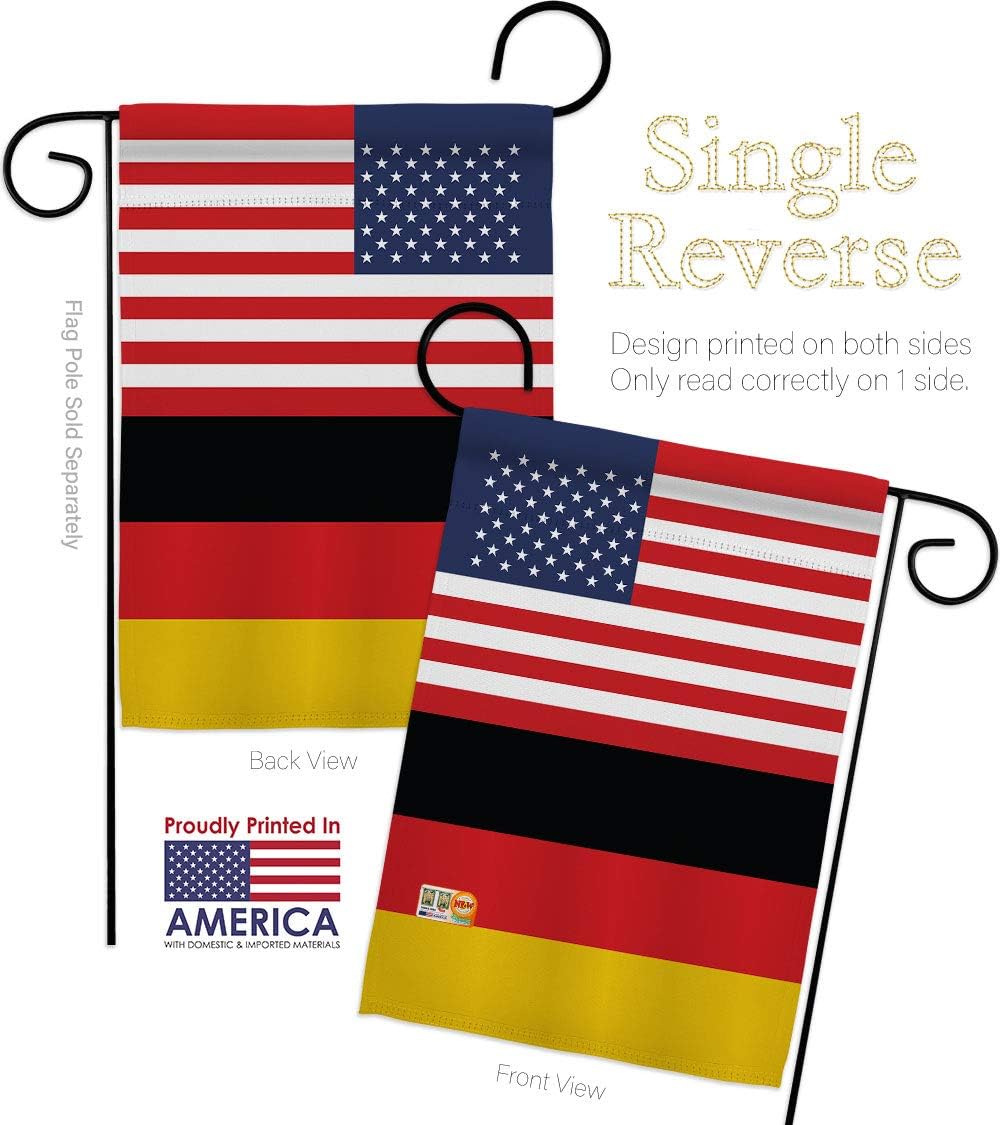 Germany US Friendship Garden Flag Set Wall Holder Regional USA American Alliance World Country Particular Area Small Decorative Gift Yard House Banner Made In 13 X 18.5