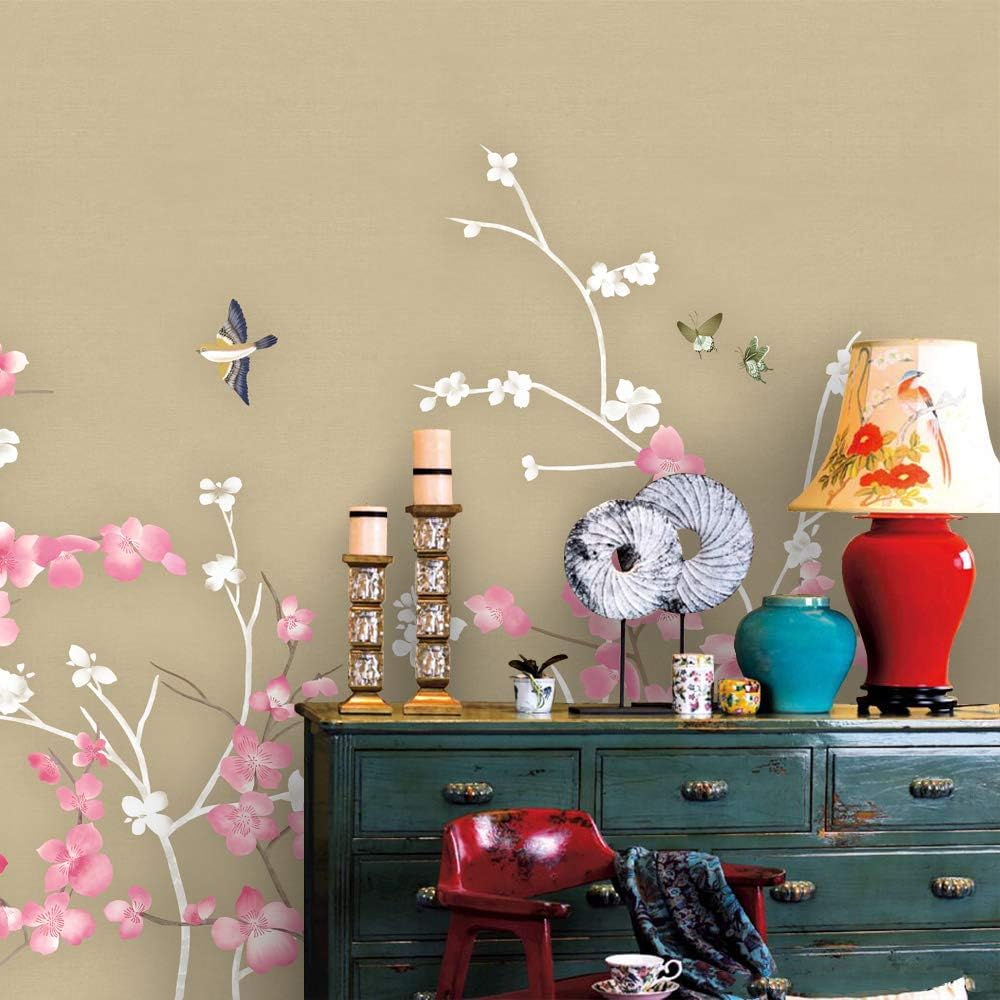 IDEA4WALL Wall Murals for Bedroom Chinese Style Removable Wallpaper Peel and Stick Wall Stickers - 66x96 inches
