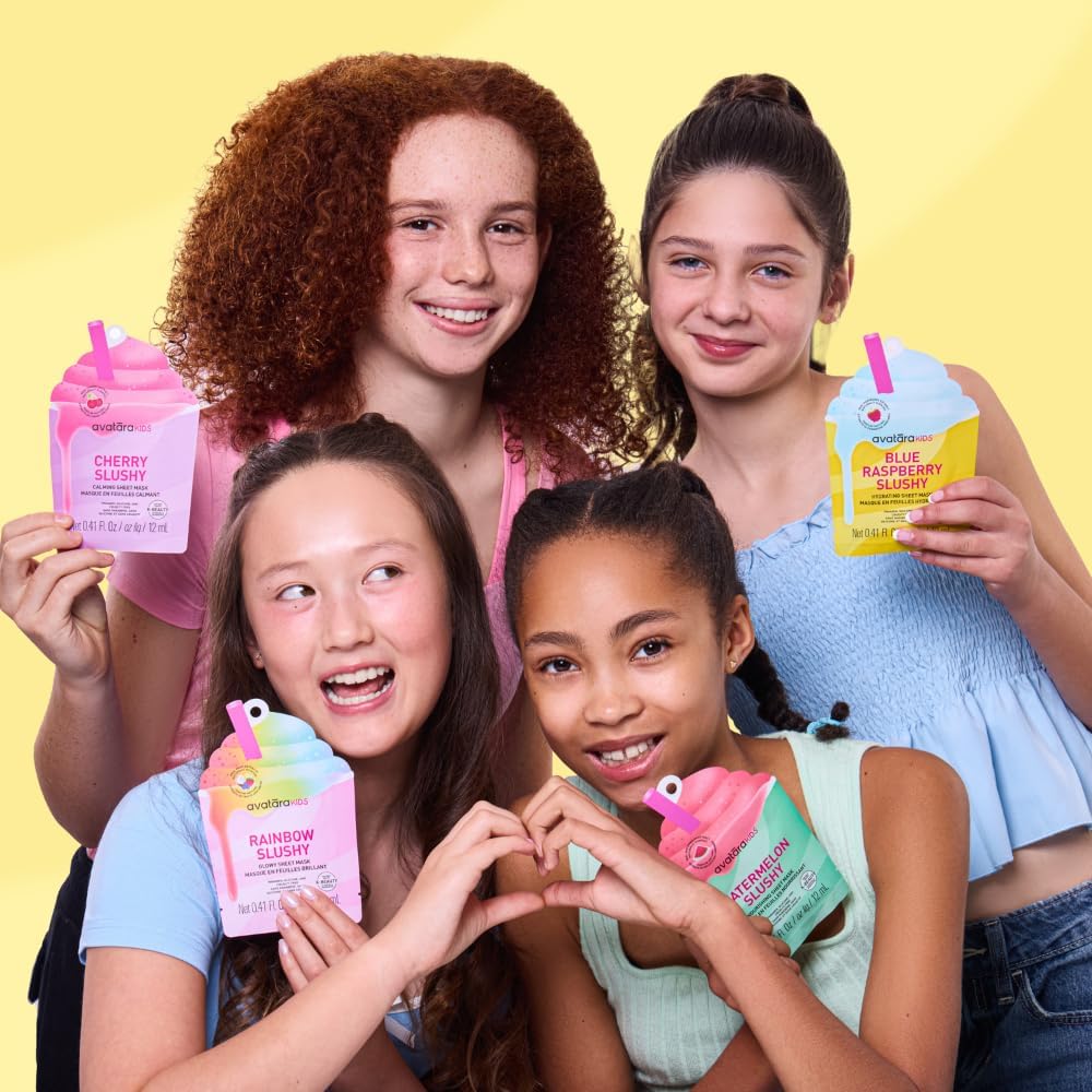 Avatara Sheet Mask Set, Facial Mask Variety Sets (Kids Slushy 12 Pack)