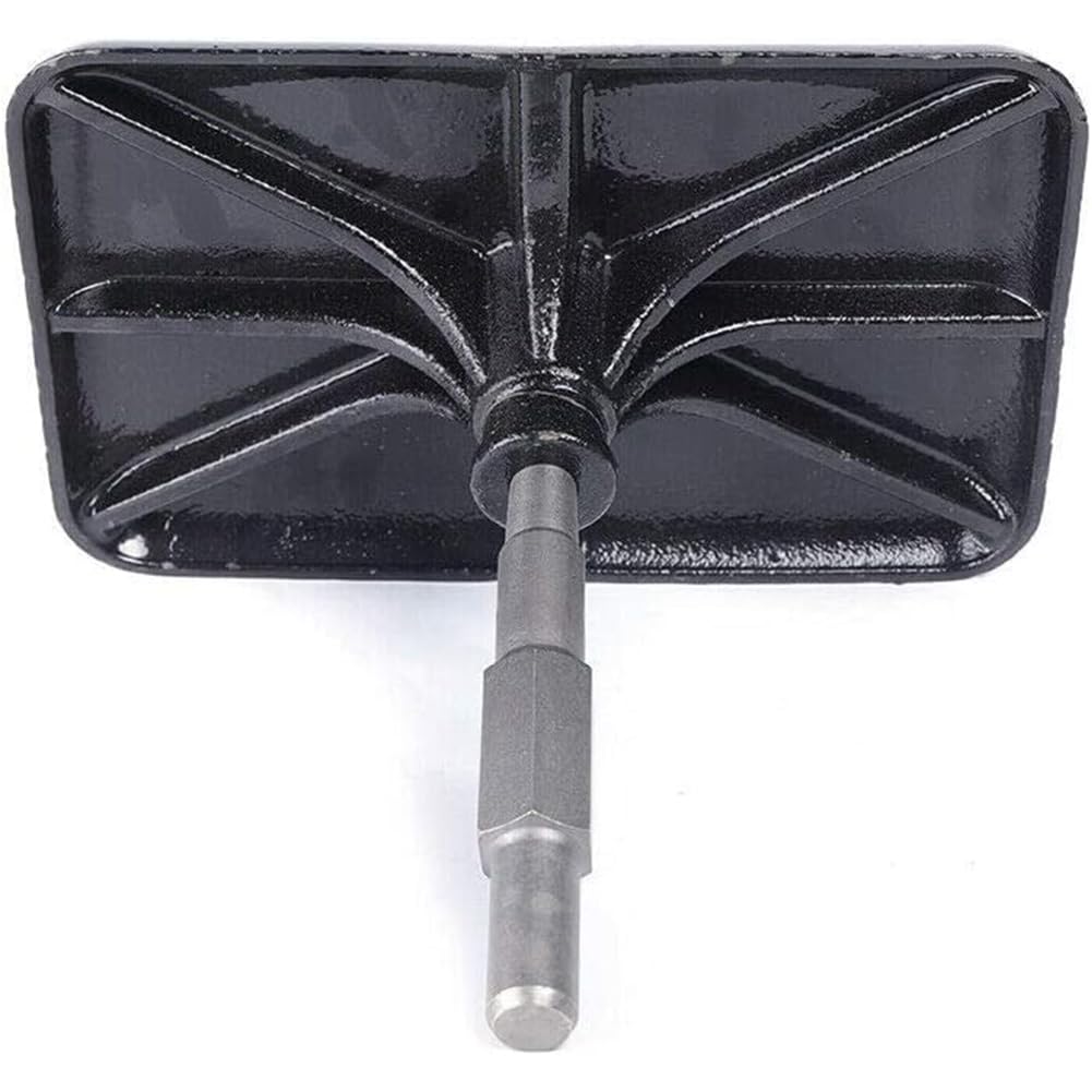 Martillo Neumático Placa Compactadora, Pisón De Acero Apisonador De Vástago Y Placa Tableta para Ronquidos para 65, 95, Y 125 Eléctrico Y De Gasolina Black,1
