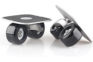 Jincao Black Portable Roller Road Drift Plate Skates, Anti-Slip Board with Aluminum...