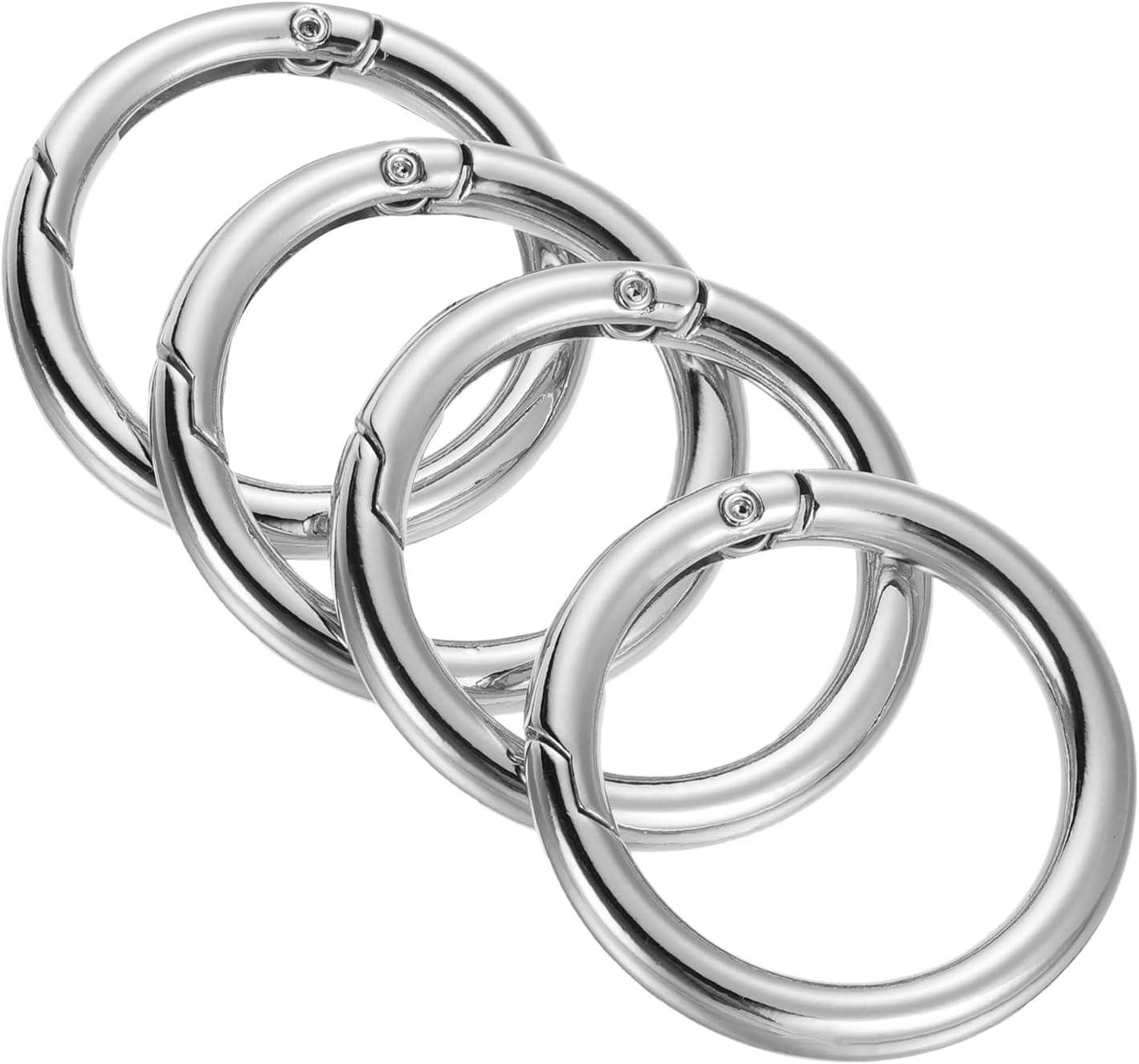 YOKIVE Spring O Rings, Zinc Alloy Gate O Ring Round Snap Clip | Organizing Accessory, Great for Keyring Buckle Purse Handbag
