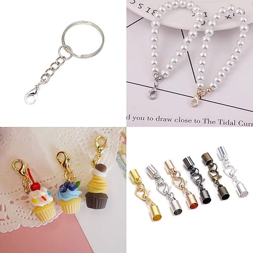 Miniatura 5 de Cierres de langosta de aleación de metal pequeños cierres de pinza de langosta para bricolaje accesorios de fabricación de joyas hechos a mano,