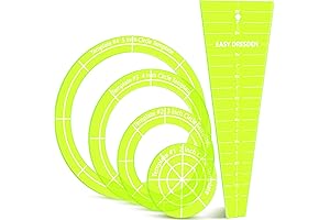 5 Pcs Acrylic Dresden Plate Template Ruler Quilting Tools for Precise Fabric Cutting