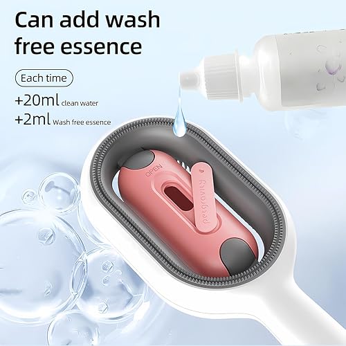 Miniatura 7 de Cepillo de depilación de doble cara para gatos y perros con toallitas de limpieza, peine de aseo para mascotas para eliminar nudos y control eficaz