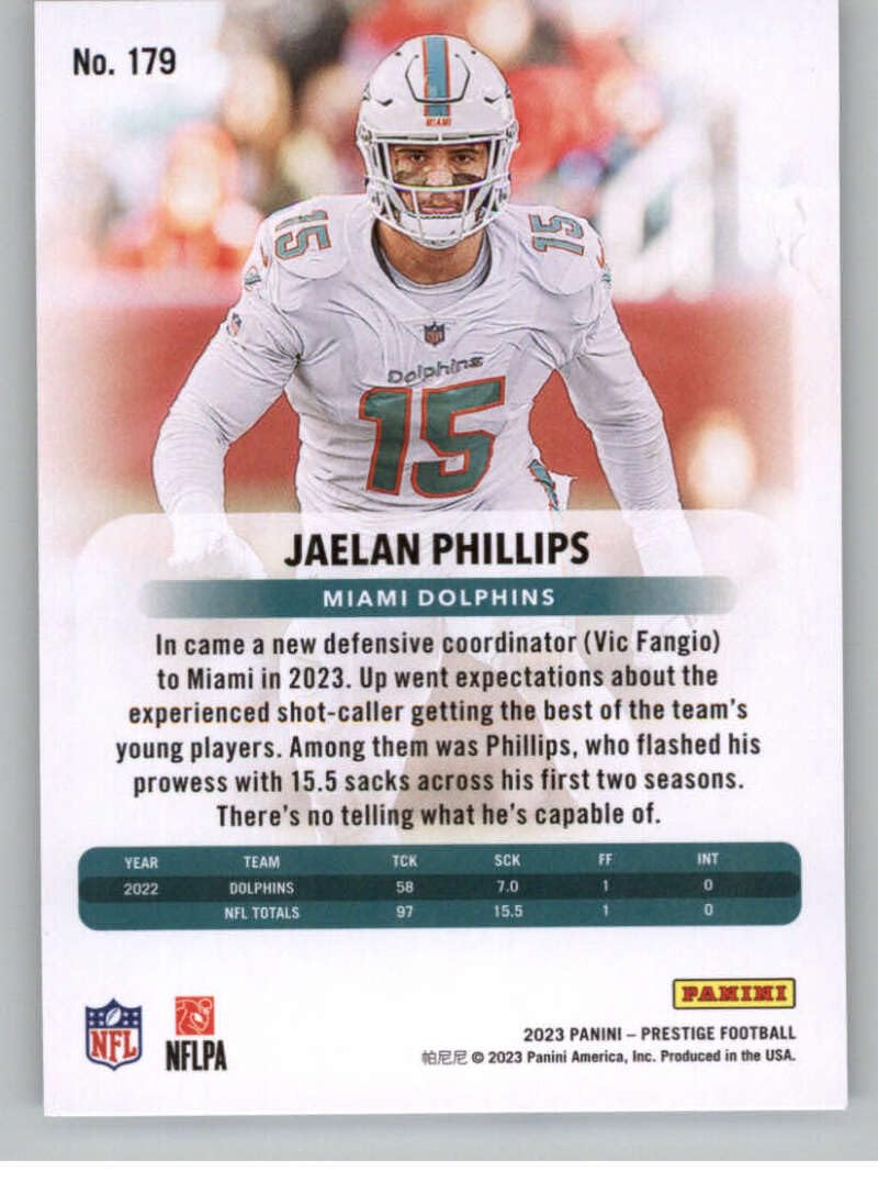 Amazon.com: 2023 PANINI PRESTIGE #179 JAELAN PHILLIPS MIAMI
