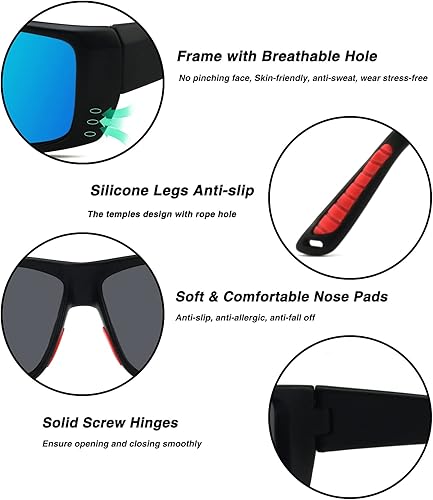 Miniatura 5 de JIANGTUN Gafas de sol polarizadas flotantes de pesca para hombres y mujeres, regalos de vela, lancha, playa, estilo fresco