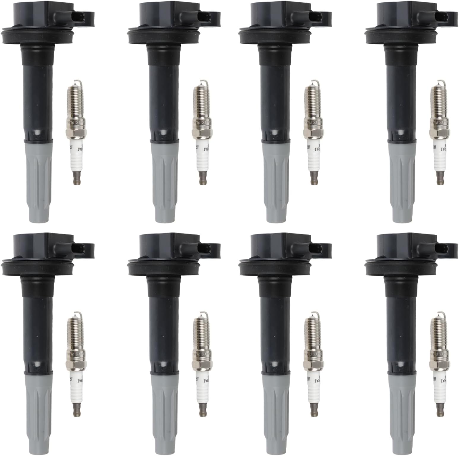 8PCS UF824 Ignition Coils + 8PCS 6509 Iridium Spark Plugs Ignition Coils Pack Fits for 2016-2017 F150, 2016-2017 Mustang 5.0L, Coil Pack Set Aftermarket Parts