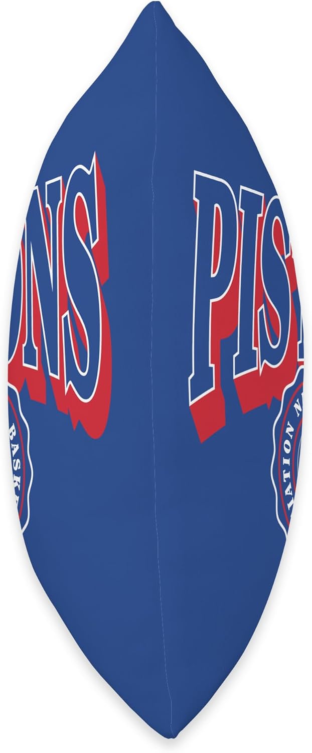 NBA - Detroit Pistons Arched Crest Blue Red And White Throw Pillow