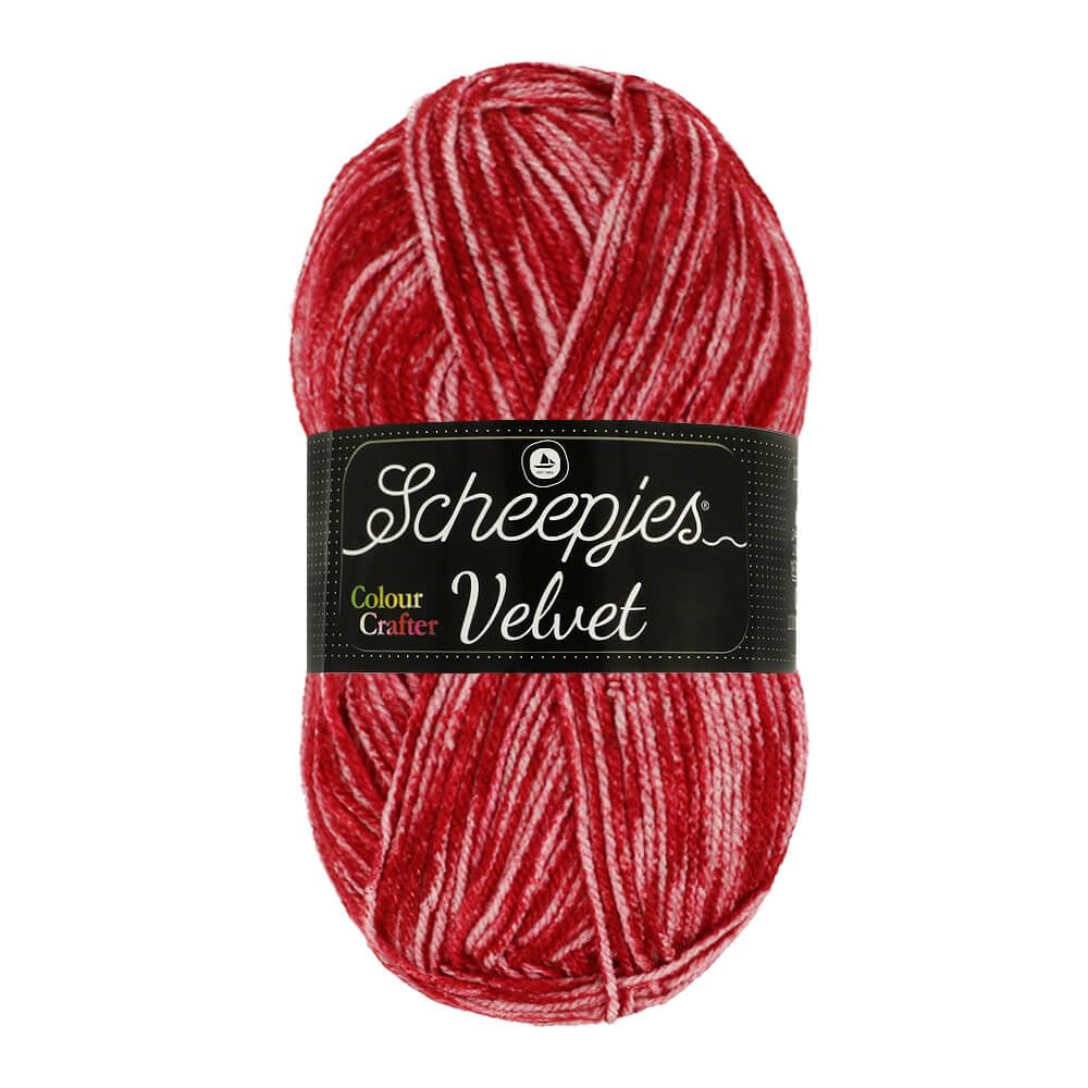 Scheepjes Colour Crafter Velvet 1x100g - 847 Bogart, Red and Pink Acrylic Yarn