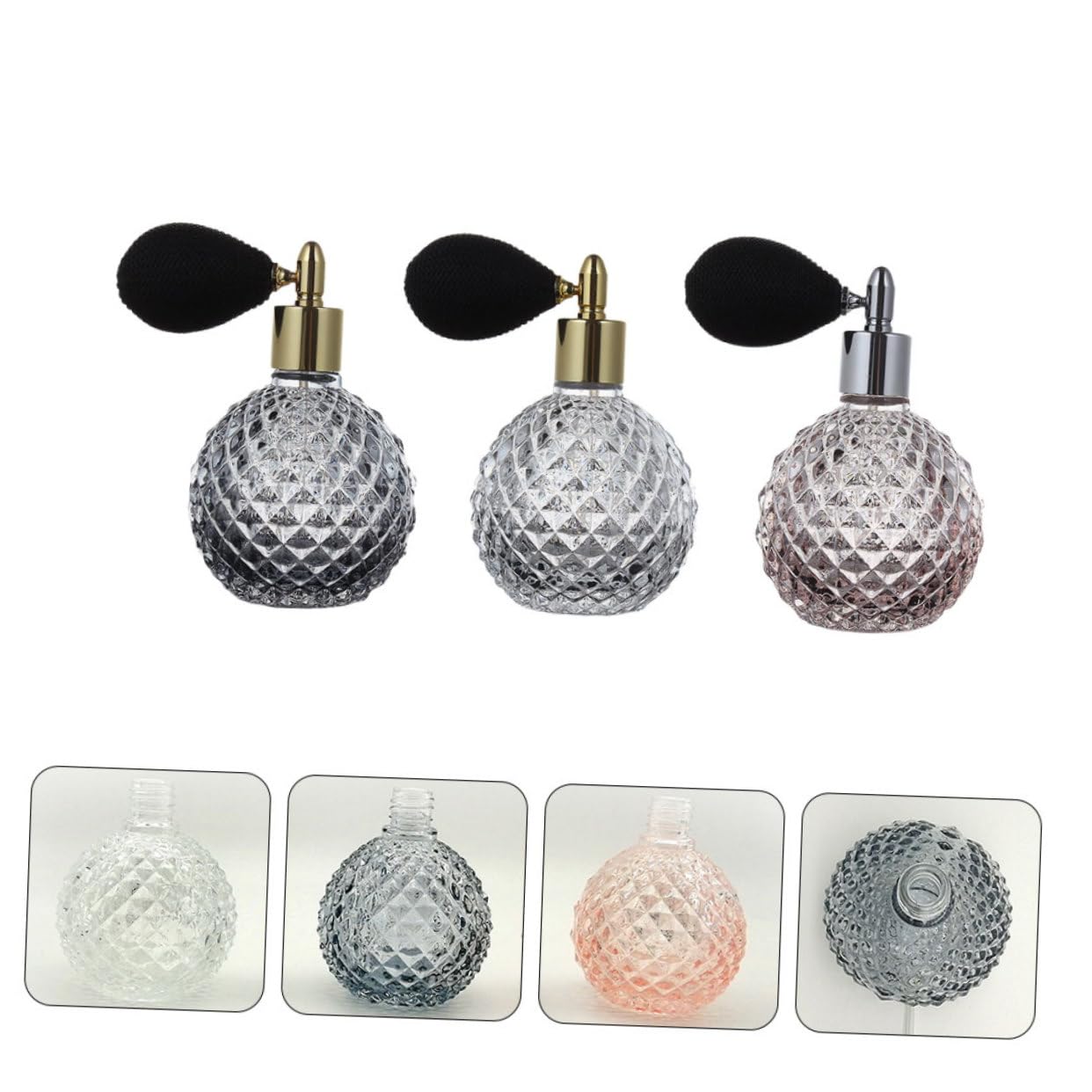 100ml Wiederbefüllbare Parfümflaschen mit Sprühfunktion 3 Stück aus Glas