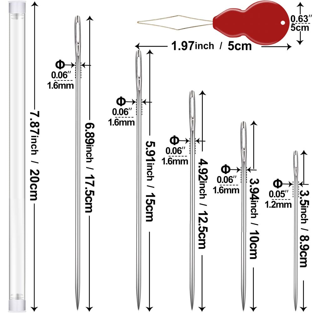 Large Eye Sewing Needles - 15 Pcs Set -3