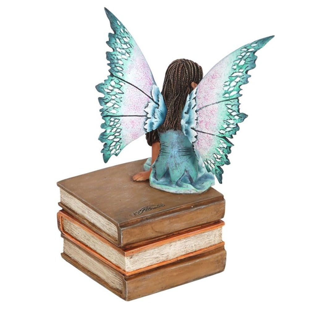 Something Different Wholesale Amy Brown - Statuetta di fata da collezione, arte fantasy da collezione, 19 cm, scultura a forma di fata, statua in resina viola e verde acqua, pezzo da esposizione dei