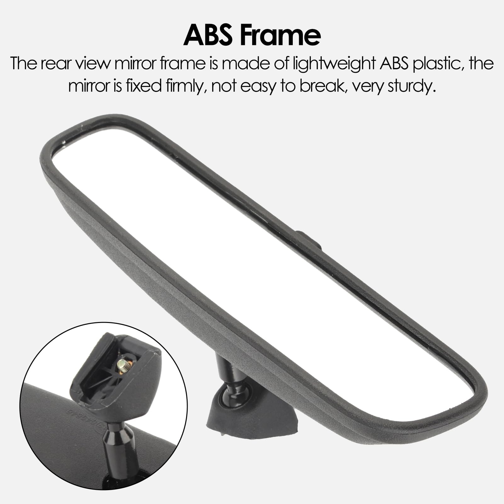 85101-3X100 Rear View Mirror, High Strength ABS Plastic Inside Rear View Mirror 85101 3X100, Clear Vision, Replacement for Accent Tucson