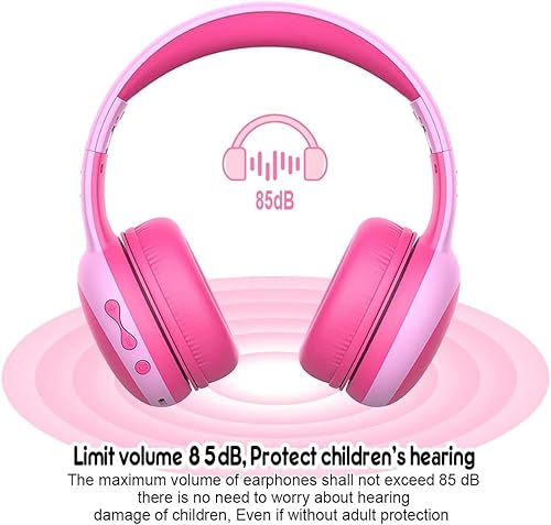 Miniatura 10 de gorsun Auriculares Bluetooth para niños con micrófono, auriculares inalámbricos para niños con volumen de 85 dB de protección auditiva limitada,