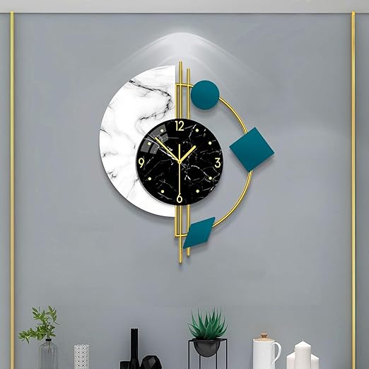 YIJIDECOR Large Silent Wall Clocks, Modern, Battery Operated, Non