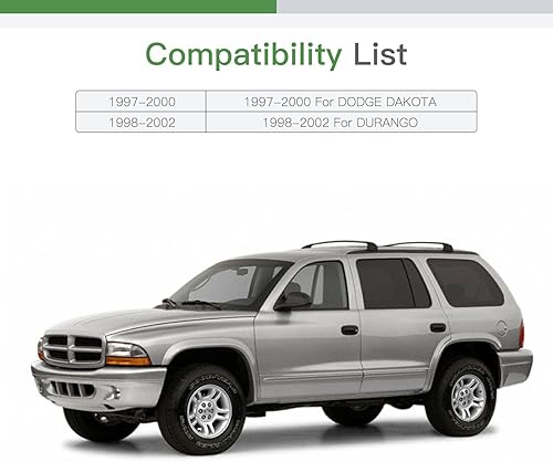 Miniatura 4 de SCITOO Espejo retrovisor lateral de cristal para conductor, espejo lateral izquierdo, apto para 1997-2000 para Dodge DAKOTA 1998-2002 para DURANGO