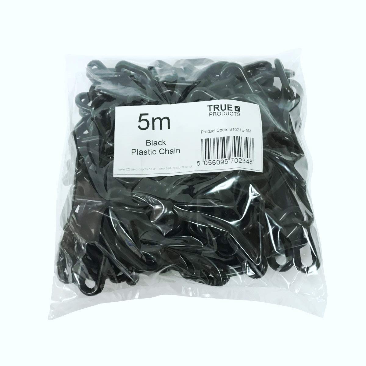 Plastic Barrier Chain Link Safety Decorative Garden Fence - Black 5m x 6mm