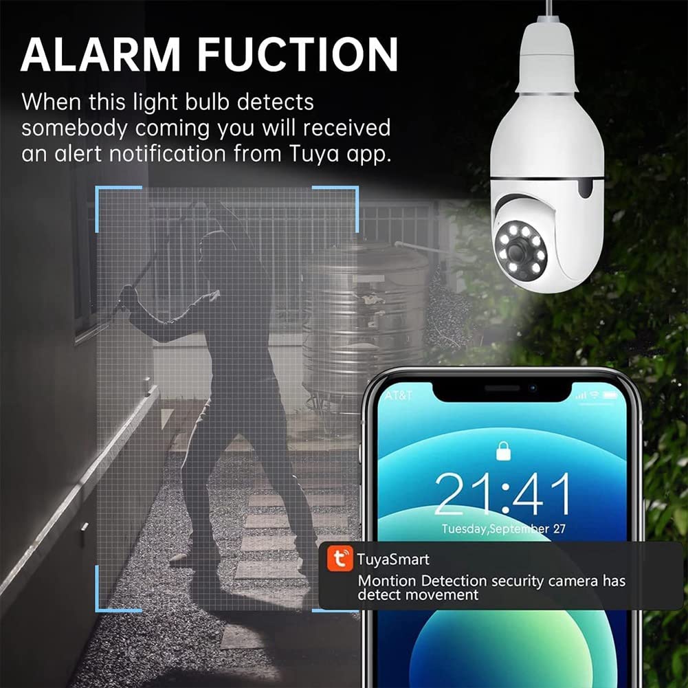 4 Pièces Ampoule Caméra de Sécurité Extérieure 2.4G Wifi Prise de Lumière Caméra de Sécurité Caméra de Sécurité Ampoule Extérieure Ampoule Caméras